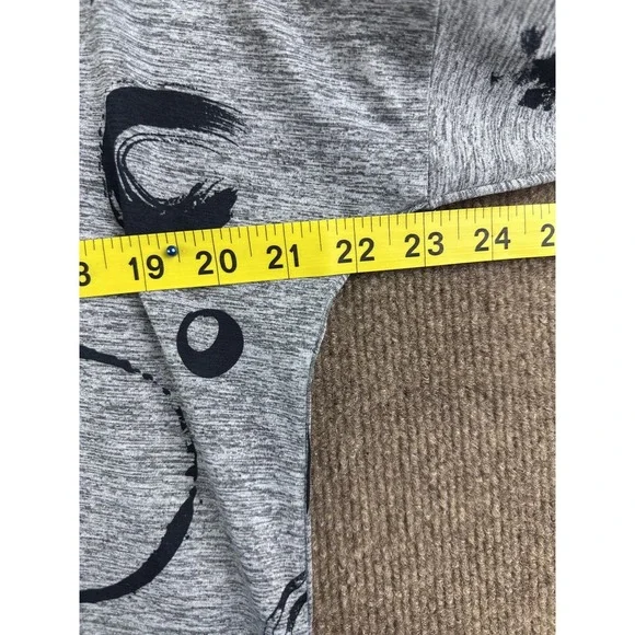 Jess & Jane T-Shirt Womens M Gray Tunic Crew Neck 3/4 Sleeve Geometric - Picture 5 of 6